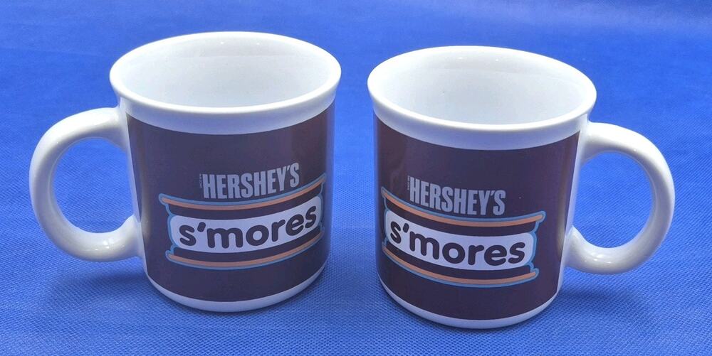 Two Galerie Hersheys S'Mores 12oz Coffee Hot Chocolate Ceramic Mugs